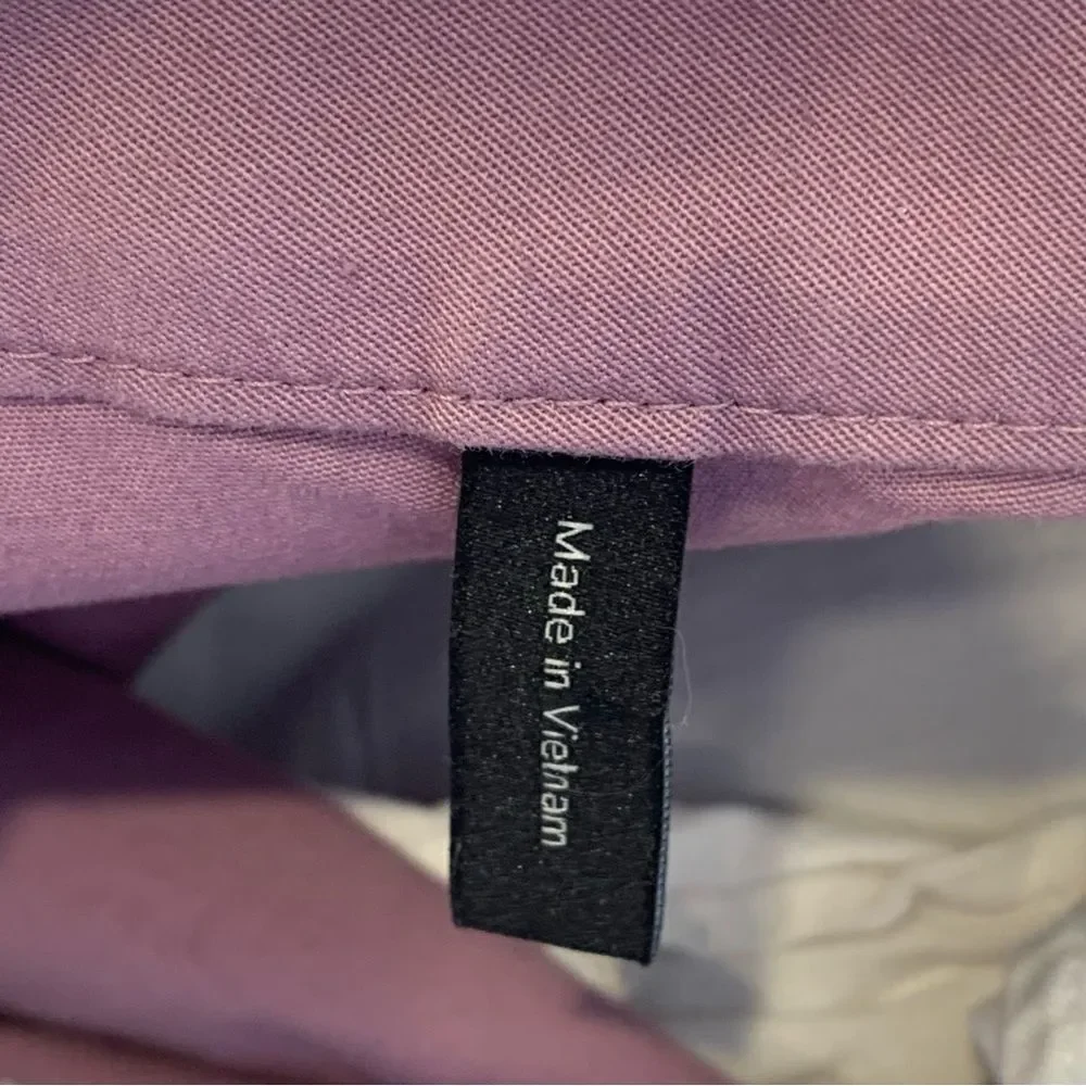 Theory High Waist Straight Lilac Chino Cropped Pants Stretch Cotton Size 6